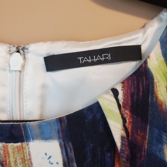 ELIE TAHARI Colourful Canvas Sheath Mini Dress - Picture 4 of 14